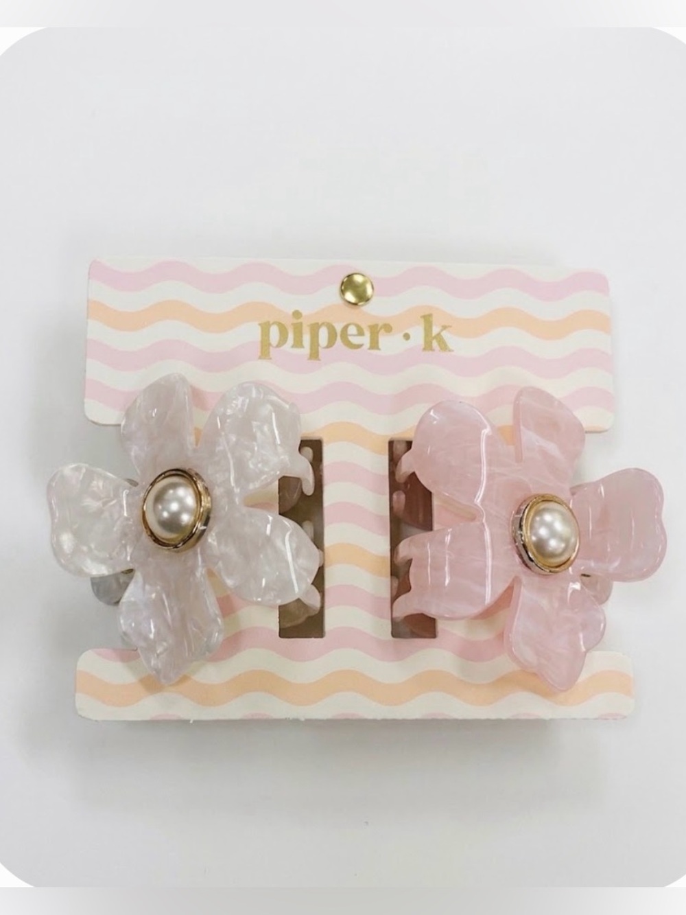 NWT ⚜️🌸⚜️ Piper K Gorgeous Floral Hair Claw Clips set of 2